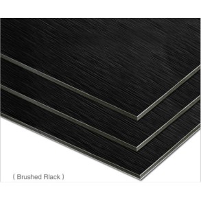 4mm Acm Panel Black Brush Gloss 2440mm x 1220mm x 4mm