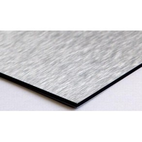 4mm Acm Panel Gloss White/Silver Brush 2440mm x 1220mm x4mm