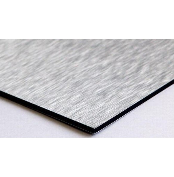 4mm Acm Panel Gloss White/Silver Brush 2440mm x 1220mm x4mm