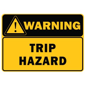 Sign Safety Warning Trip Hazard 340x240mm