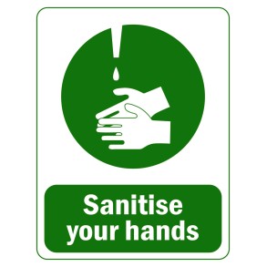 Sign Safety Sanitise Your Hands 230x300mm