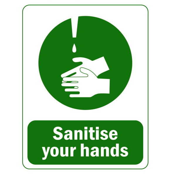 Sign Safety Sanitise Your Hands 230x300mm