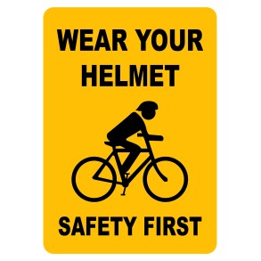 Sign Safety Wear Your Helmet Safety First 240x340mm