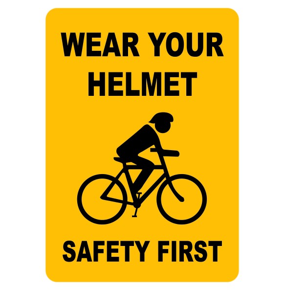 Sign Safety Wear Your Helmet Safety First 240x340mm