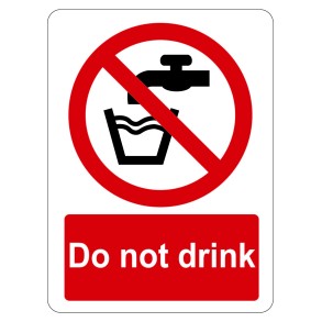 Sign Safety Do Not Drink 230x300mm