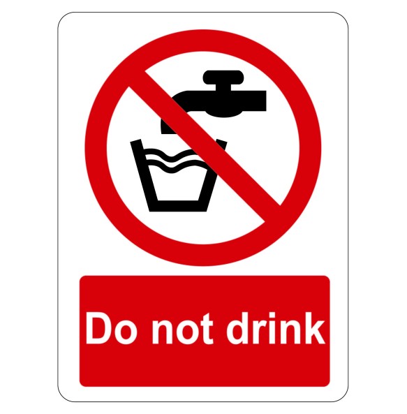 Sign Safety Do Not Drink 230x300mm