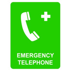 Sign Safety Emergency Telephone 230x300mm