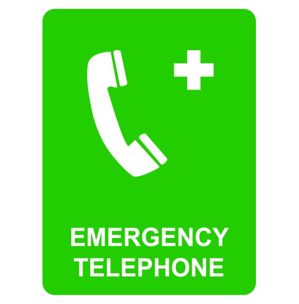 Sign Safety Emergency Telephone 230x300mm