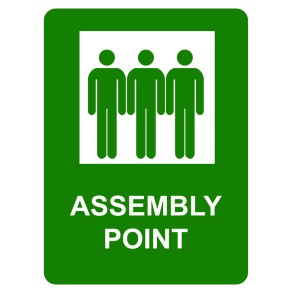 Sign Safety Assembly Point 230x300mm