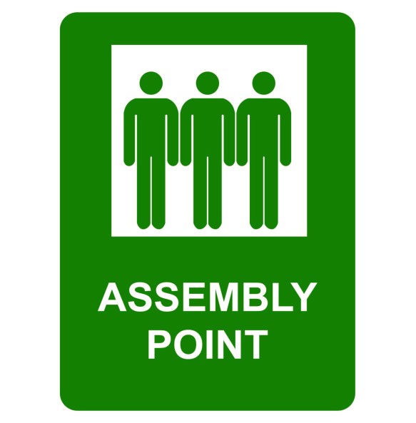 Sign Safety Assembly Point 230x300mm