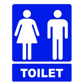 Sign Safety Toilet Unisex 230x300mm