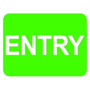 Sign Safety Entry 300x230mm