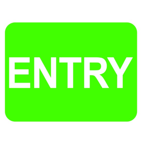 Sign Safety Entry 300x230mm
