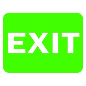 Sign Safety Exit 300x230mm