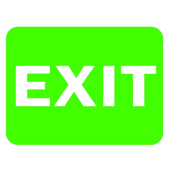 Sign Safety Exit 300x230mm