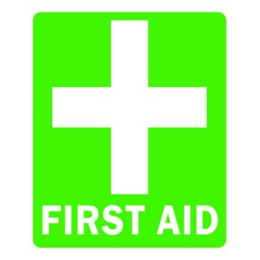Sign Safety First Aid Self Adhesive 105x125mm
