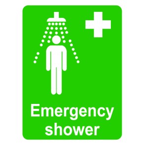 Sign Safety Emergency Shower + 230x300mm