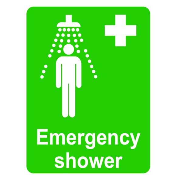 Sign Safety Emergency Shower + 230x300mm