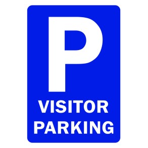 Sign Safety Visitors Parking 240x340mm