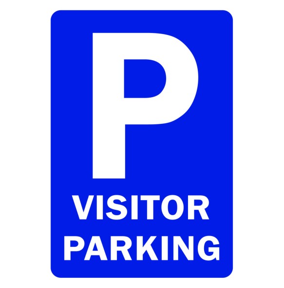 Sign Safety Visitors Parking 240x340mm