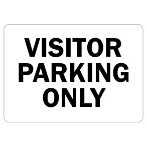 Sign Safety Visitors Parking Only 340x240mm