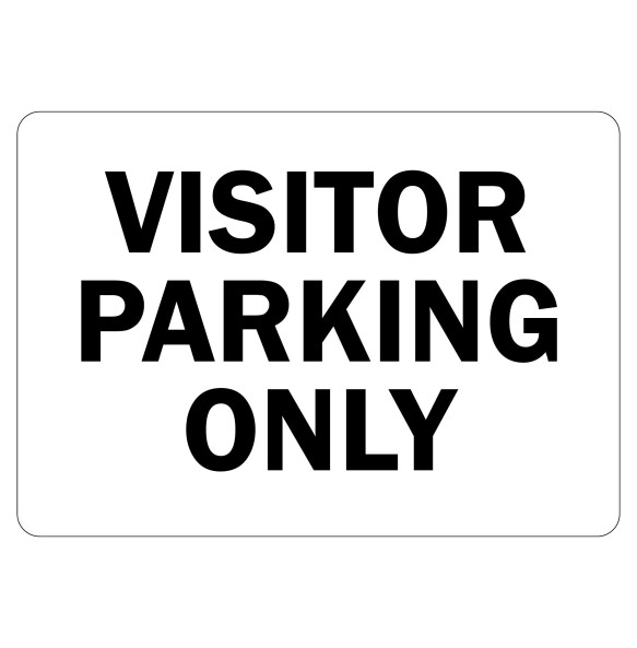 Sign Safety Visitors Parking Only 340x240mm