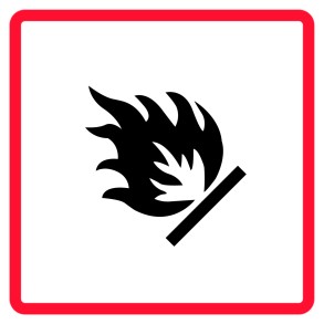 Sign Safety Flammable 250x250mm