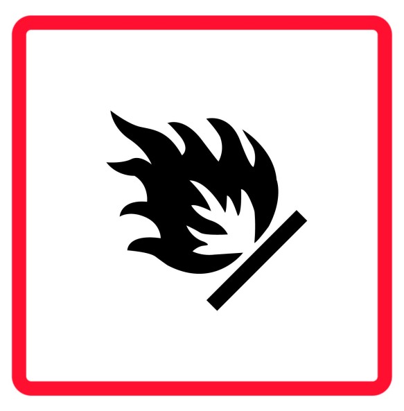 Sign Safety Flammable 250x250mm