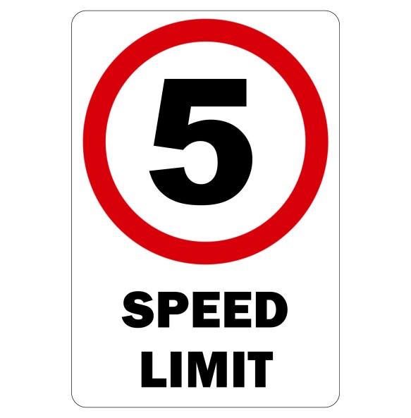 Sign Safety Speed Limit 5KM/H 240x340mm