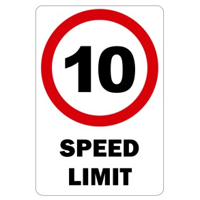 Sign Safety Speed Limit 10KM/H 240x340mm