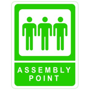 Sign Safety Assembly Point 230x300mm