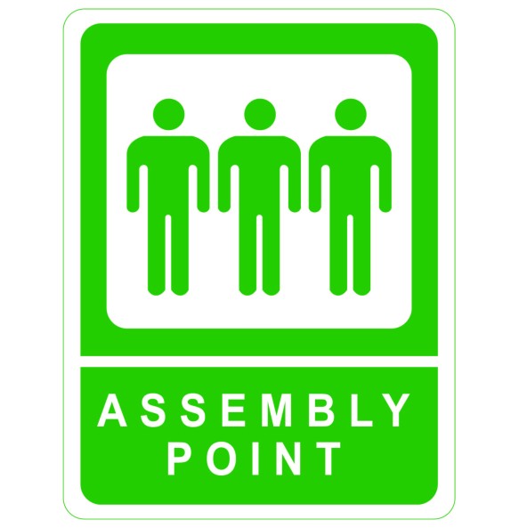 Sign Safety Assembly Point 230x300mm