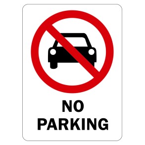 Sign Safety No Parking 230x300mm