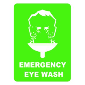 Sign Safety Emergency Eyewash 230x300mm