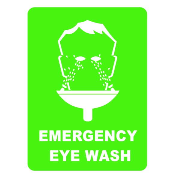 Sign Safety Emergency Eyewash 230x300mm