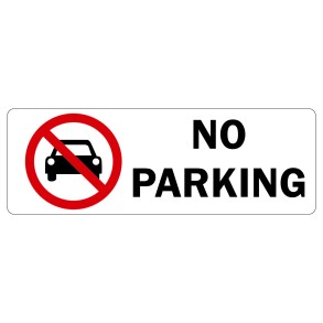 Sign Safety No Parking 340x120mm