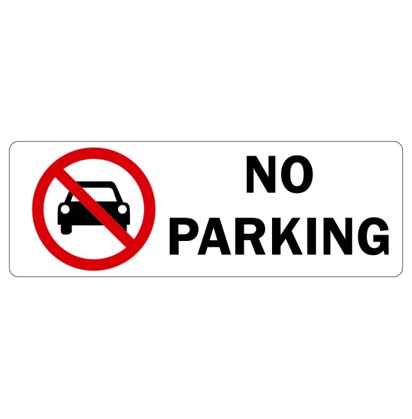 Sign Safety No Parking 340x120mm