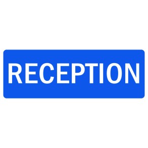 Sign Safety Reception 340x120mm