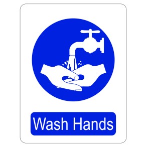 Sign Safety Wash Hands 230x300mm