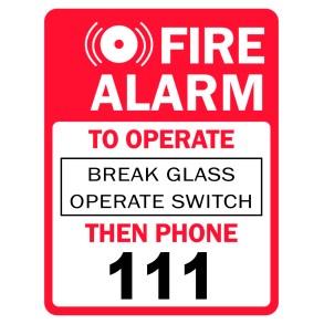Sign Safety Fire Alarm 230x300mm
