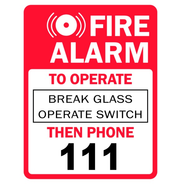 Sign Safety Fire Alarm 230x300mm