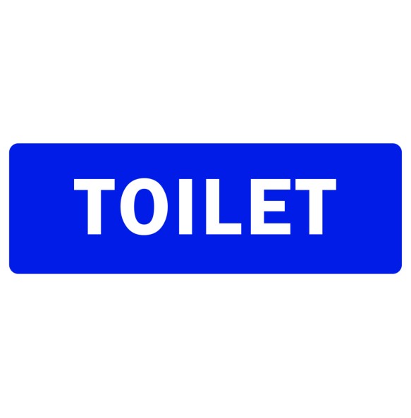 Sign Safety Toilet 340x120mm