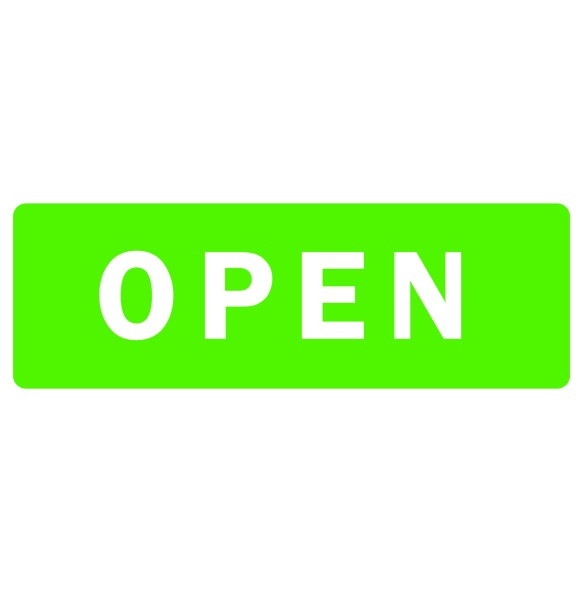 Sign Safety Open/Closed Double-sided 340x120mm