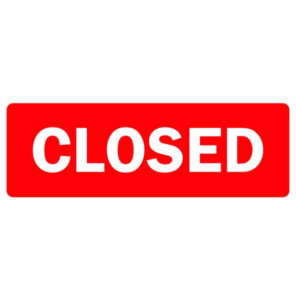 Sign Safety Open/Closed Double-sided 340x120mm