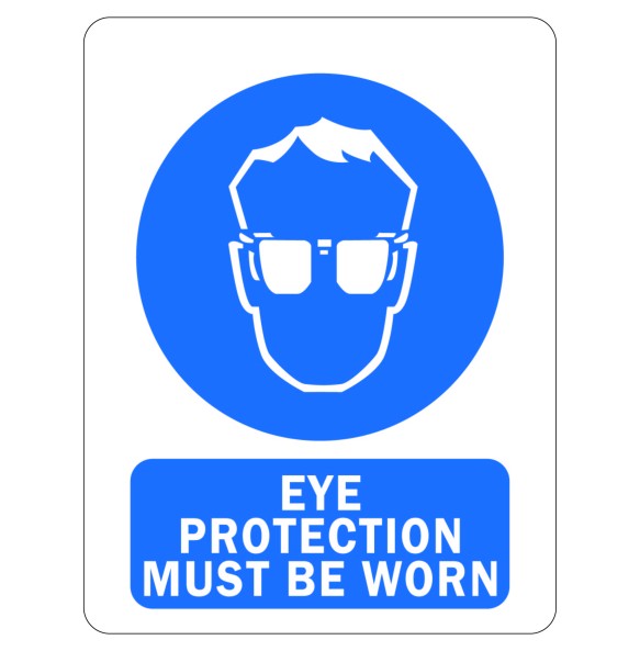 Sign Safety Eye Protection Must Be Worn 230x300mm
