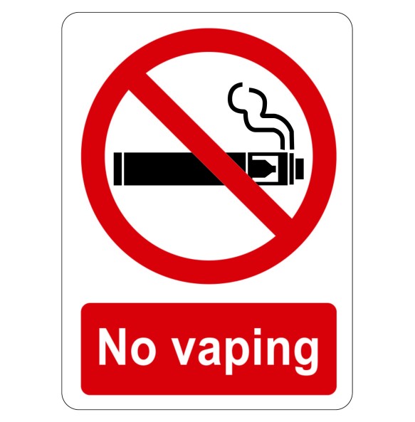 Sign Safety No Vaping 230x300mm