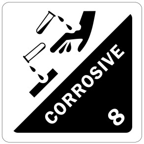 Sign Safety Corrosive 250x250mm