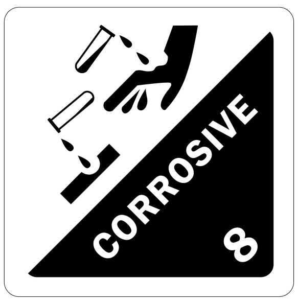 Sign Safety Corrosive 250x250mm