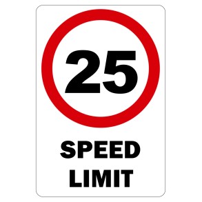Sign Safety Speed Limit 25KM/H 240x340mm