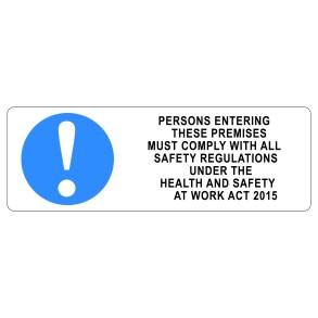 Sign Safety Employment Act 340x120mm